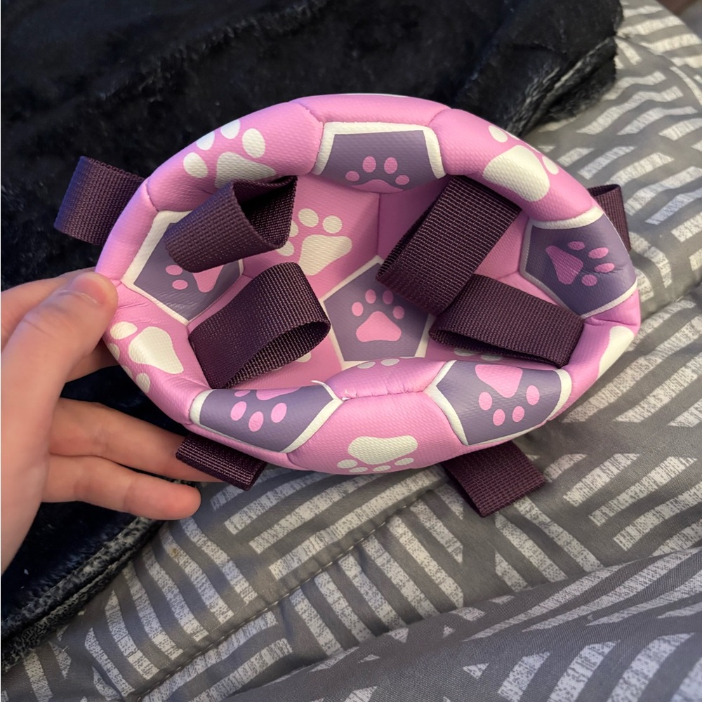 Pink and Purple Dog Toy with Paw Prints